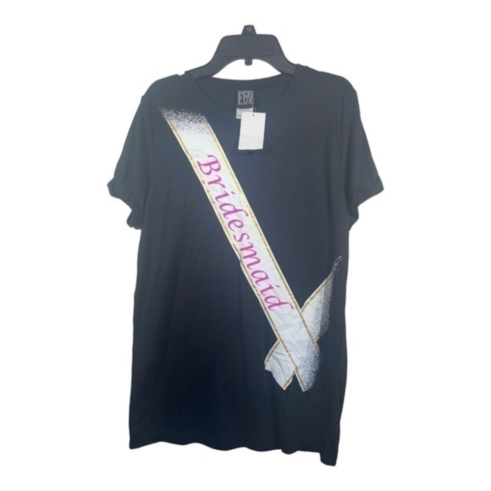 Modern Lux Bridesmaid Graphic T-Shirt Black Size L Wedding Bachlorette Party